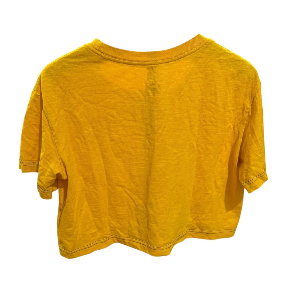 Nike Michigan Wolverines Dri-FIT‎ Cropped T-Shirt Women's Size Medium Yellow - Picture 2 of 3